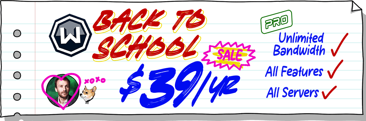 Windscribe School for Wayward Children - Back to School Sale, $39/year