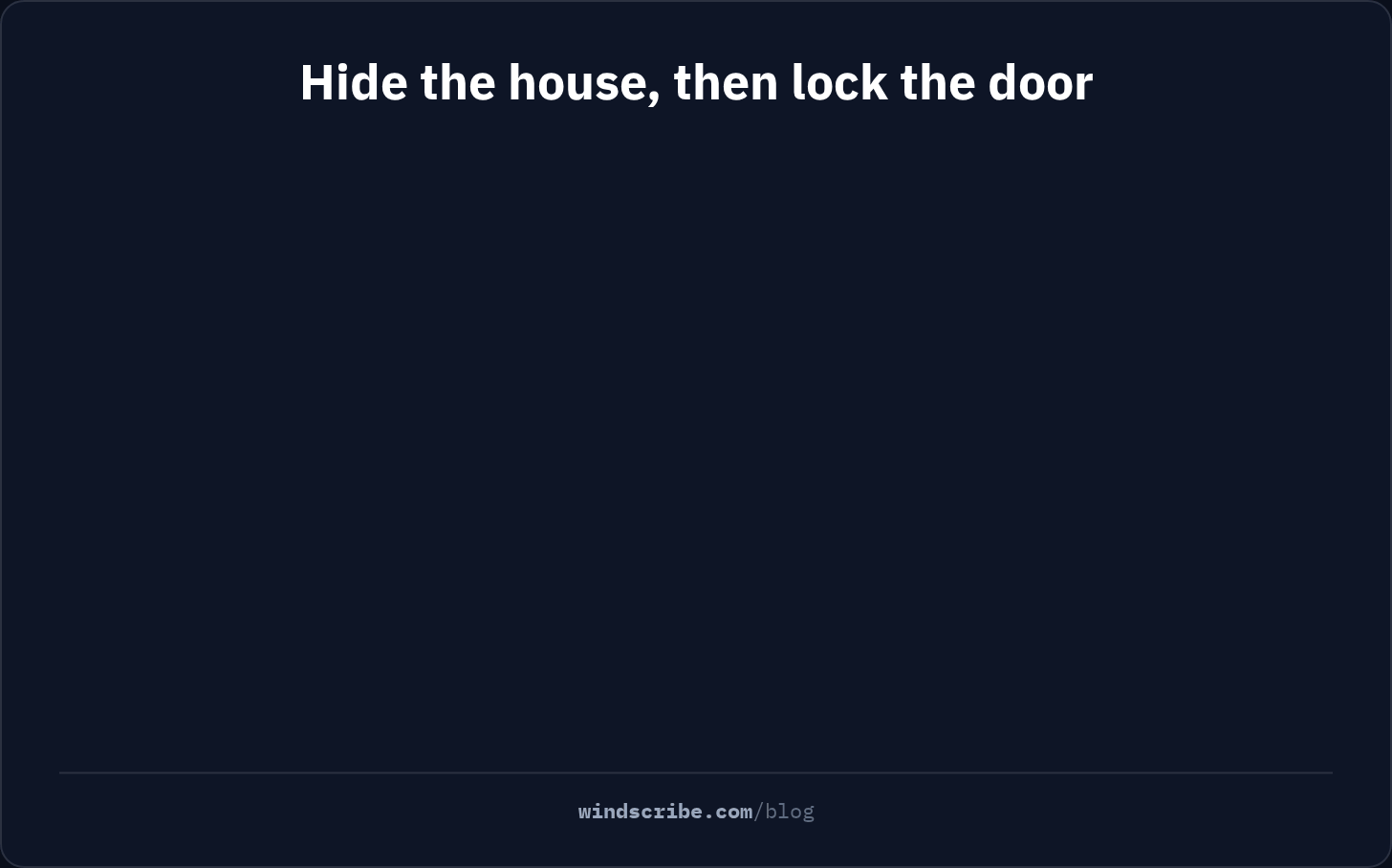 Animation showing that a VPN protects the connection while Remote Desktop gives you one machine, that RDP exposed on port 3389 gets found and breached, and that putting RDP behind a VPN hides the port so bots cannot find it while you still reach your PC